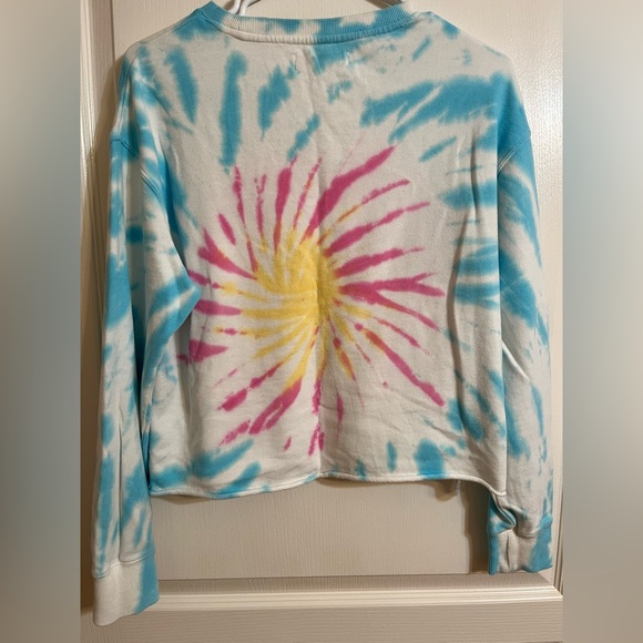 Spiritual Gangster Blue and White Tie-Dye Sweatshirt size small - Picture 2 of 3